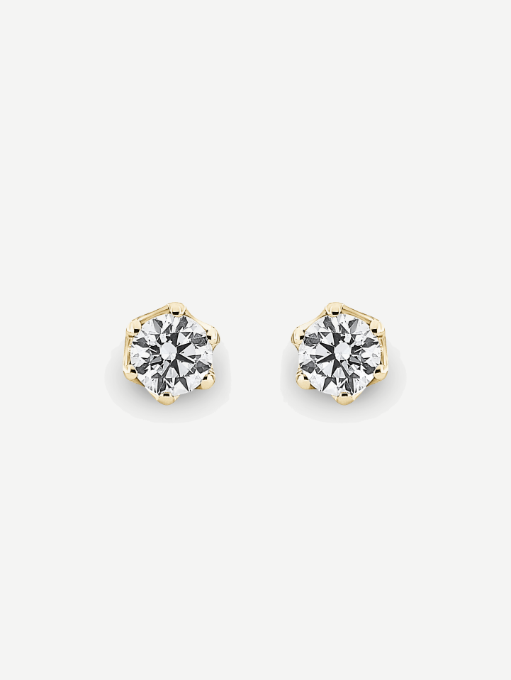 Geltono aukso auskarai su deimantais nuo 0,80 ct | MARRY ME