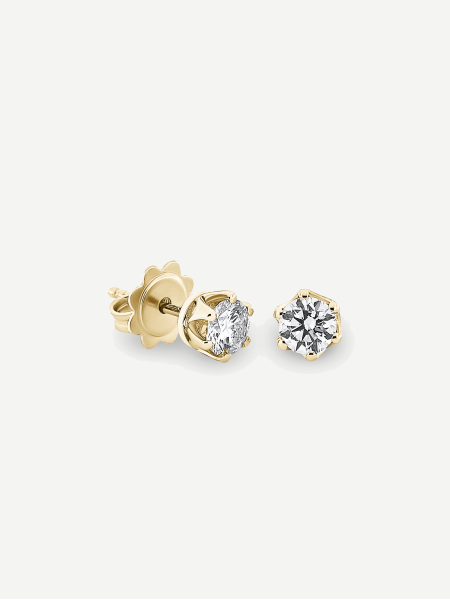 Diamond Earrings – Yellow Gold