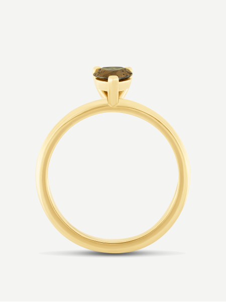 Cognac Diamond Ring – Yellow Gold