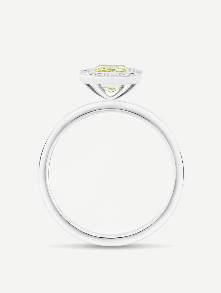 Balto aukso žiedas su deimantais 1,28 ct | MARRY ME by Ribas