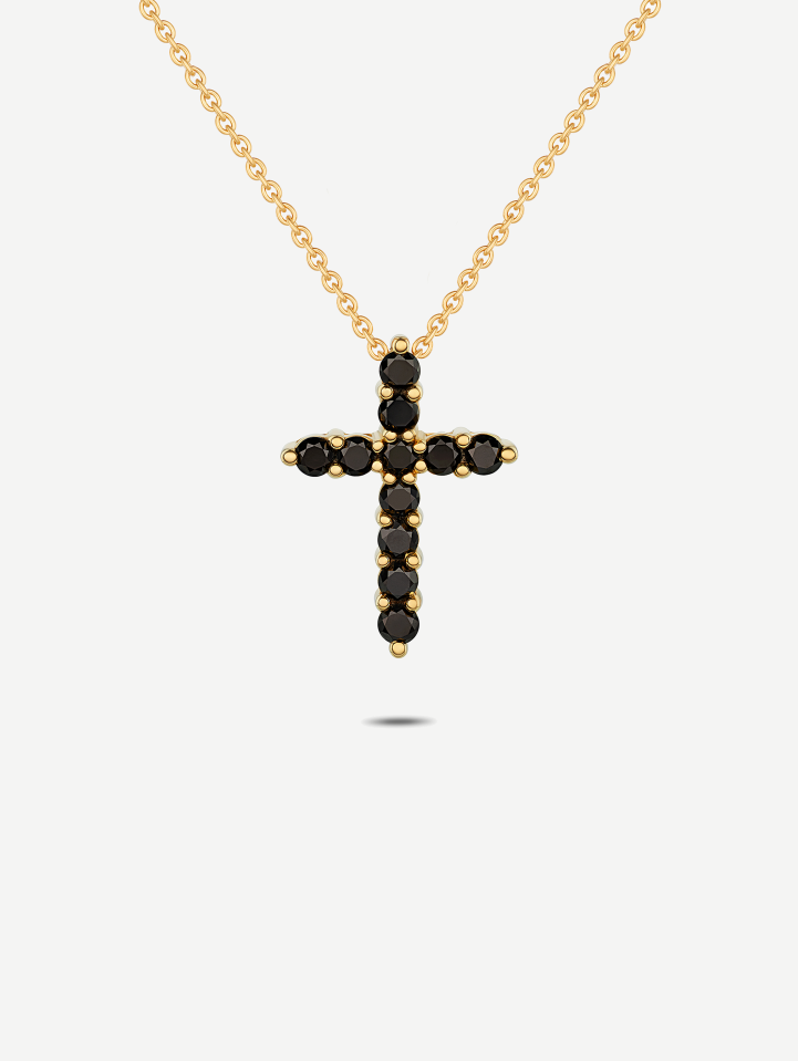 Yellow Gold Black Diamond Pendant from 0.73 ct | MARRY ME