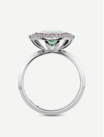White Gold Paraiba Tourmaline and Diamond Ring 1.87 ct