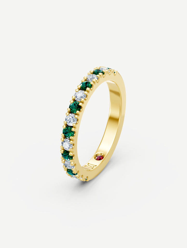 Yellow Gold Emerald and Diamond Ring from 0.43 ct | MARRY ME