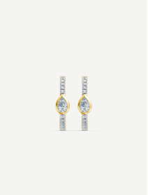 Geltono aukso auskarai su deimantais 0,31 ct | MARRY ME