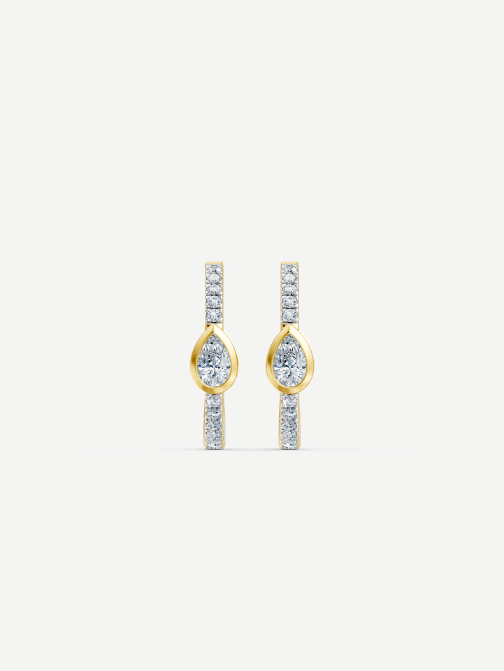 Geltono aukso auskarai su deimantais 0,31 ct | MARRY ME