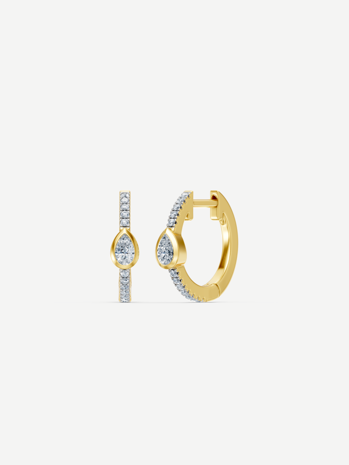 Yellow Gold Diamond Earrings 0.31 ct | MARRY ME by Ribas