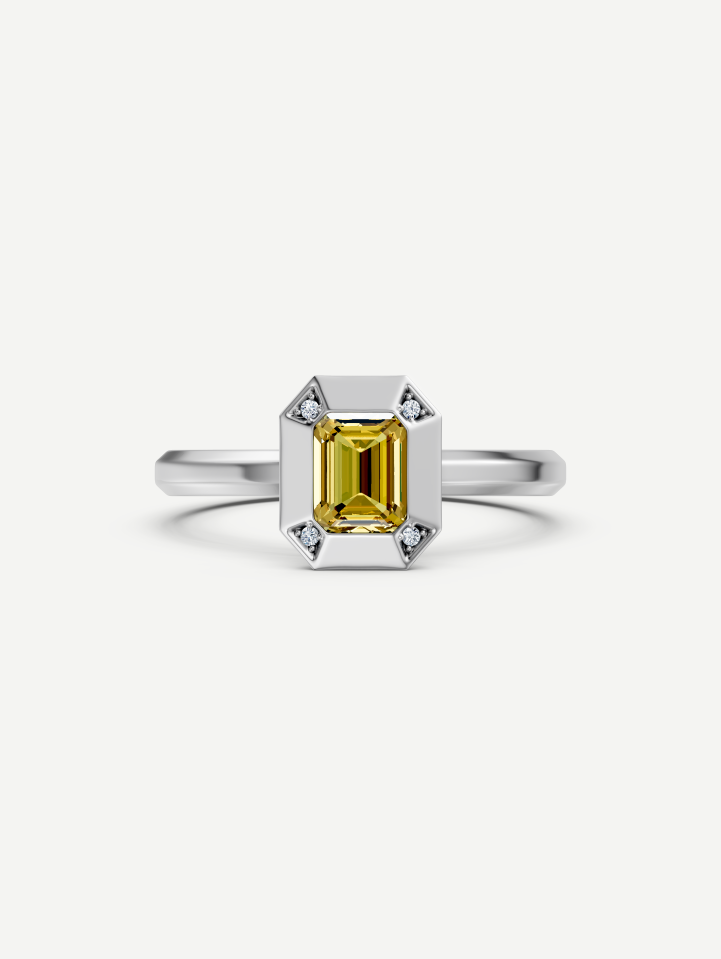 Balto aukso žiedas su deimantais nuo 0,54 ct | MARRY ME