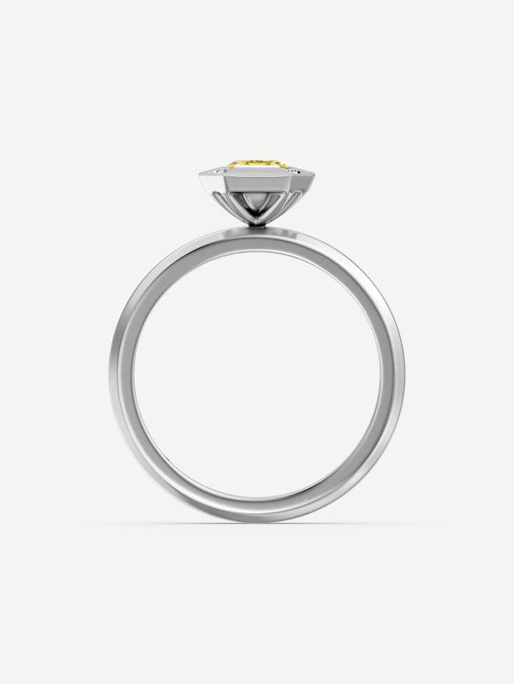 Balto aukso žiedas su deimantais nuo 0,54 ct | MARRY ME