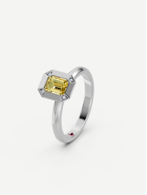 Balto aukso žiedas su deimantais nuo 0,54 ct | MARRY ME