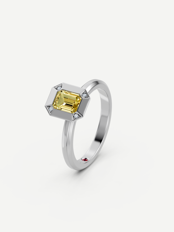 Balto aukso žiedas su deimantais nuo 0,54 ct | MARRY ME