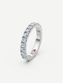 Balto aukso žiedas su deimantais nuo 1,79 ct | MARRY ME