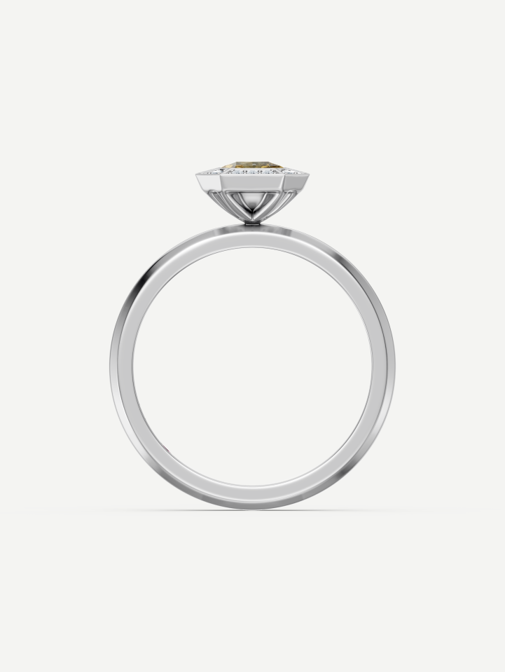 Balto aukso žiedas su deimantais 0,68 ct | MARRY ME by Ribas