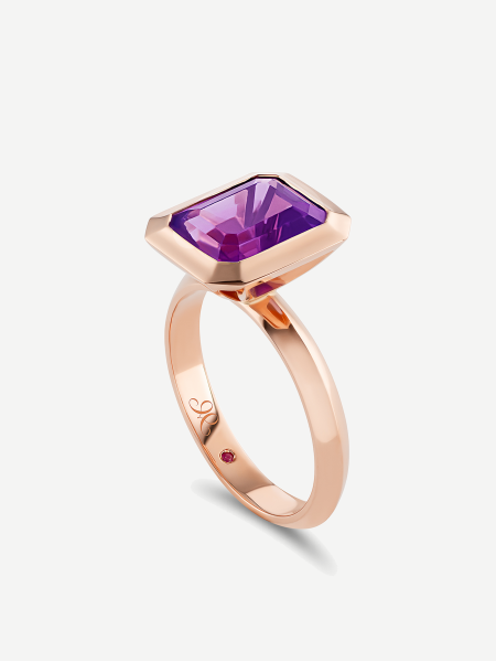 Amethyst Ring – Rose Gold
