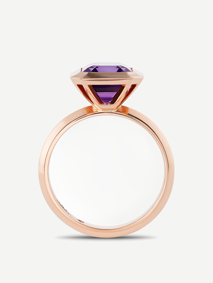 Rožinio aukso žiedas su ametistu nuo 3,22 ct | MARRY ME