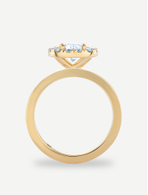 Geltono aukso žiedas su deimantais nuo 1,14 ct | MARRY ME