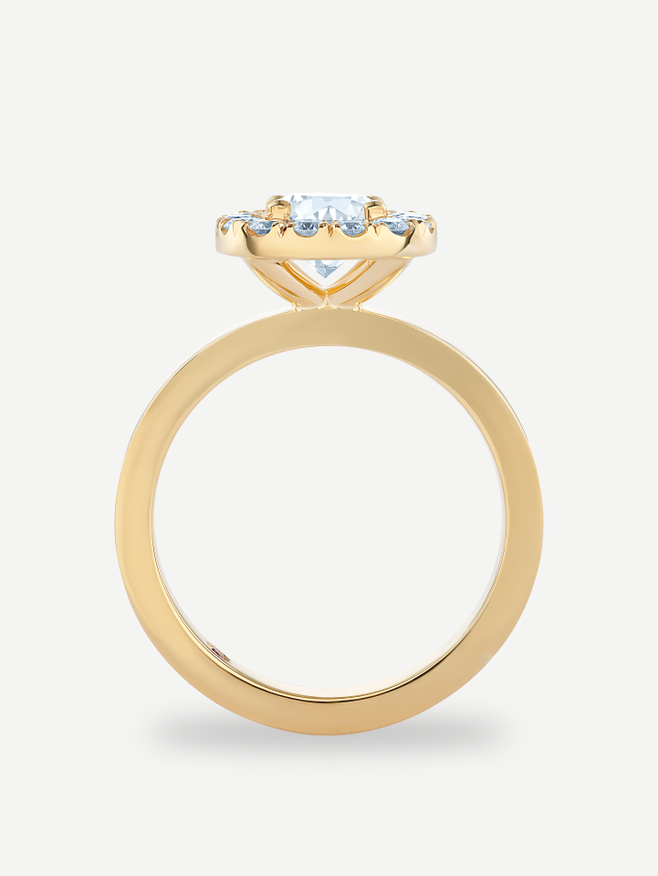 Geltono aukso žiedas su deimantais nuo 1,14 ct | MARRY ME