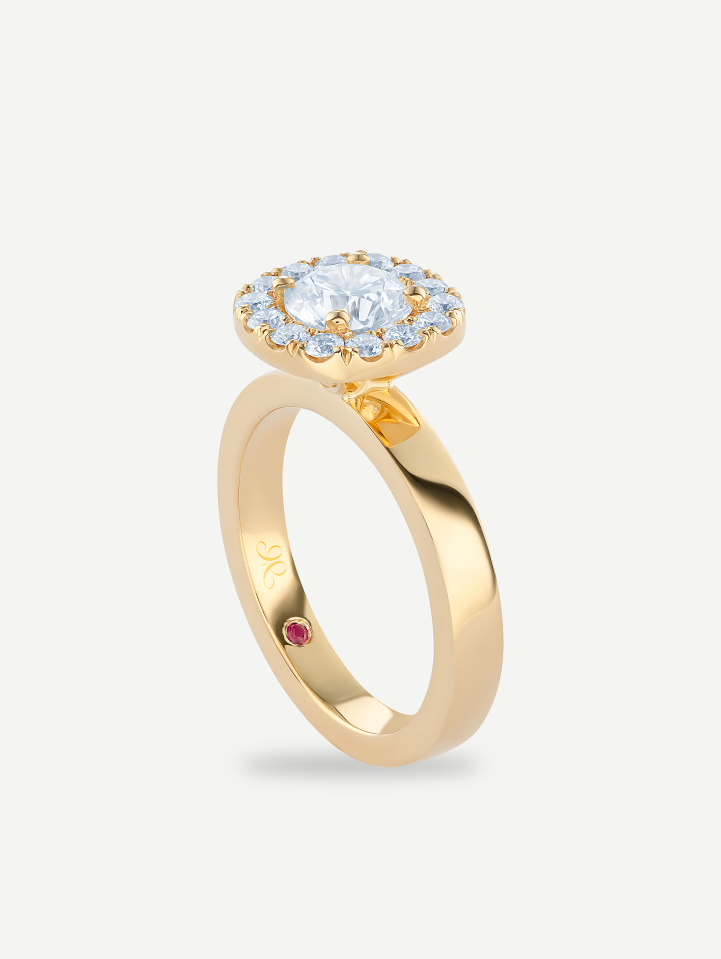 Geltono aukso žiedas su deimantais nuo 1,14 ct | MARRY ME