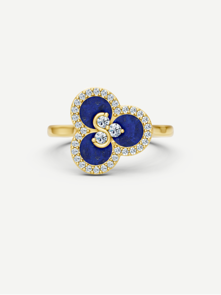 Triad Lapis Lazuli and Diamond Ring