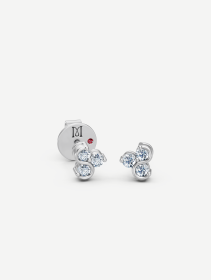 Triad White Gold Diamond Earrings from 0.18 ct | MARRY ME