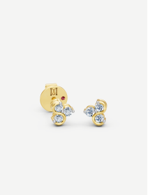 Triad Yellow Gold Diamond Earrings from 0.18 ct | MARRY ME