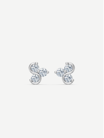Triad White Gold Diamond Earrings from 0.65 ct | MARRY ME