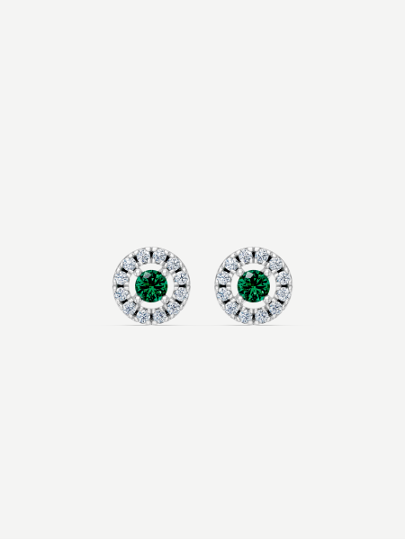Emerald and Diamond Earrings – White Gold