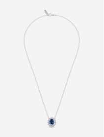 White Gold Sapphire and White Diamond Pendant from 1.21 ct