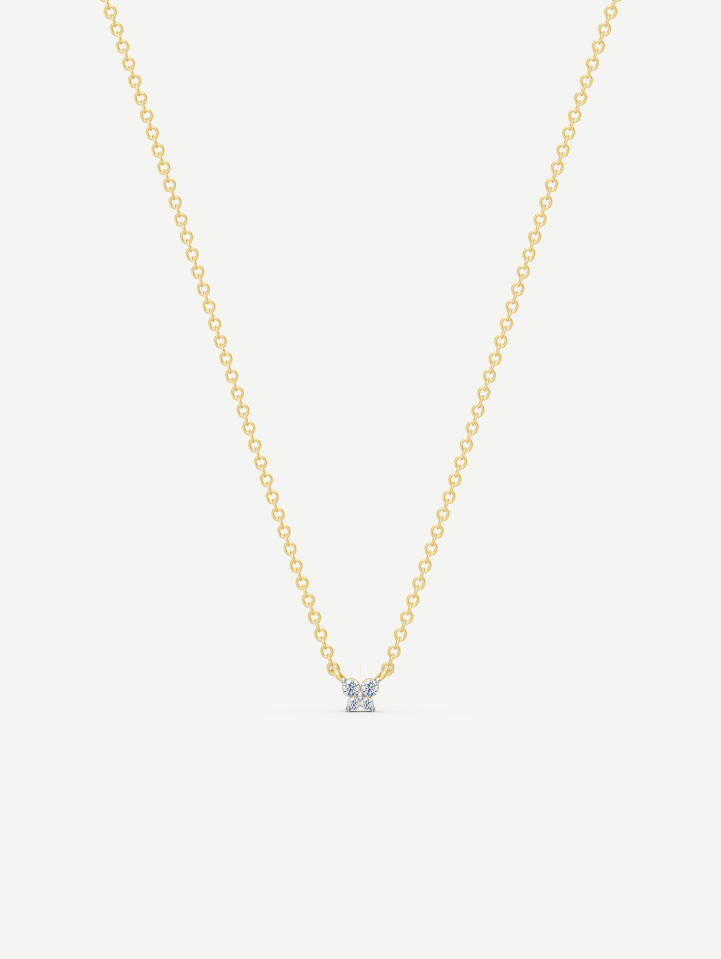 Geltono aukso pakabukas su deimantais MOT228428 0,04 ct