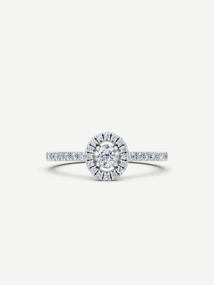 White Gold Diamond Ring MOT051293 from 0.49 ct | MARRY ME