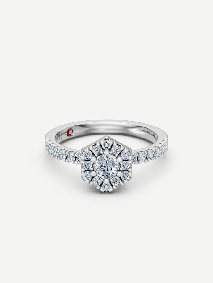 Signature White Gold Diamond Ring from 0.86 ct | MARRY ME