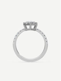 Signature White Gold Diamond Ring from 0.86 ct | MARRY ME
