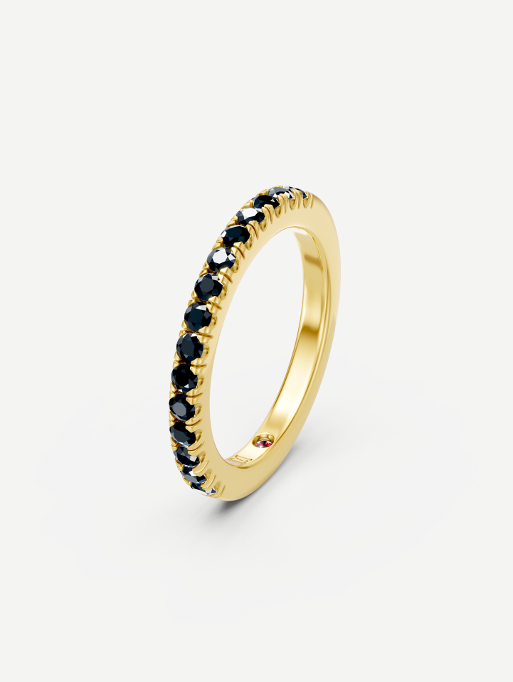 Yellow Gold Black Diamond Ring from 0.31 ct | MARRY ME