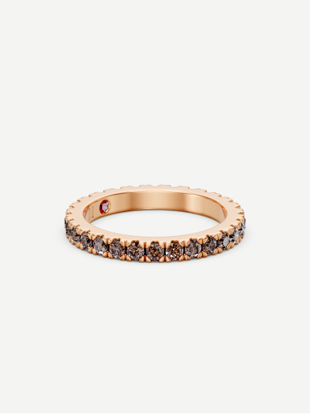 Cognac Diamond Ring – Rose Gold