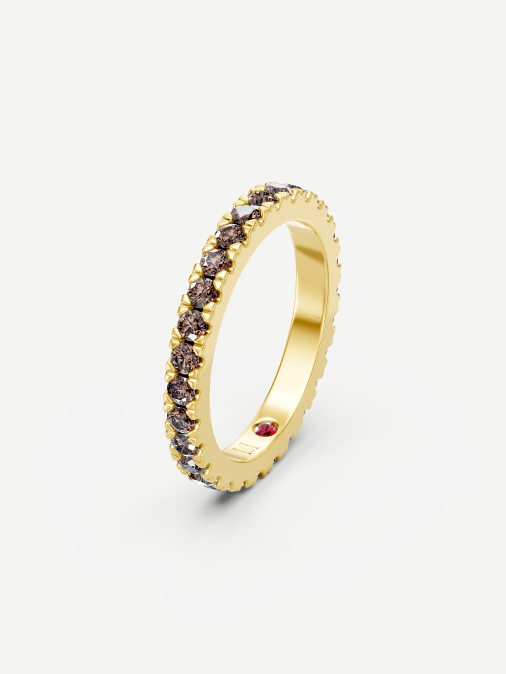 Yellow Gold Cognac Diamond Ring from 0.80 ct | MARRY ME