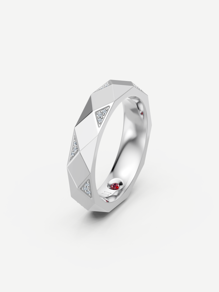 Signature White Gold Diamond Wedding Ring 0.07 ct | MARRY ME