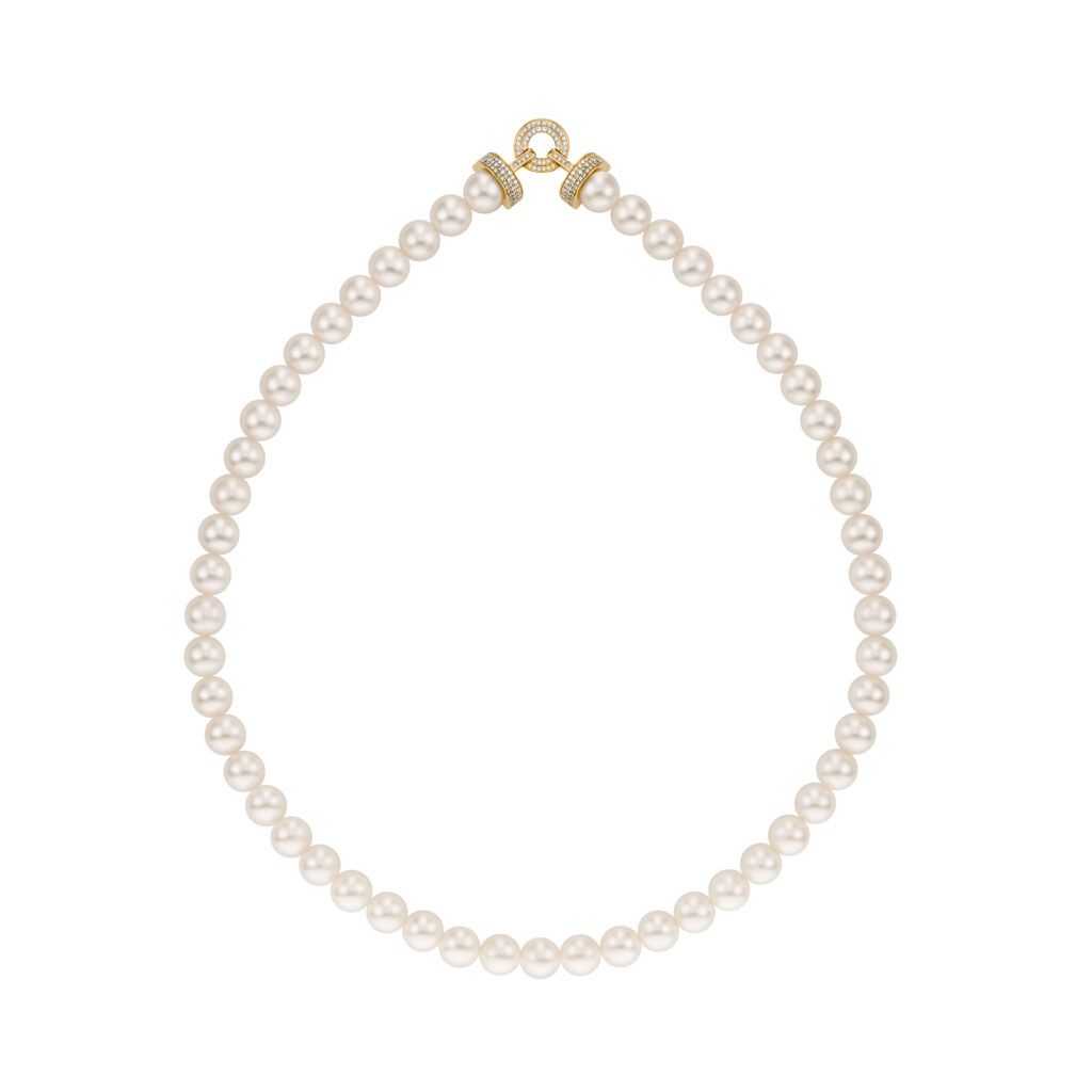 Vėrinys su AKOYA perlais ir deimantais